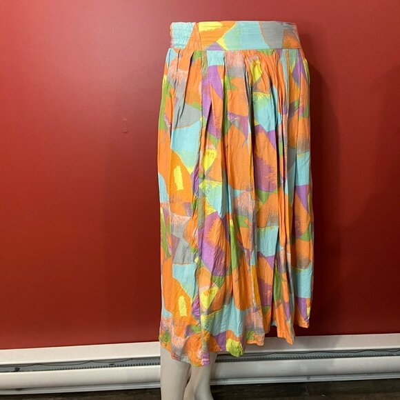 Katies Women's Colorful MIdi Skirt - Size 8 - Picture 1 of 3